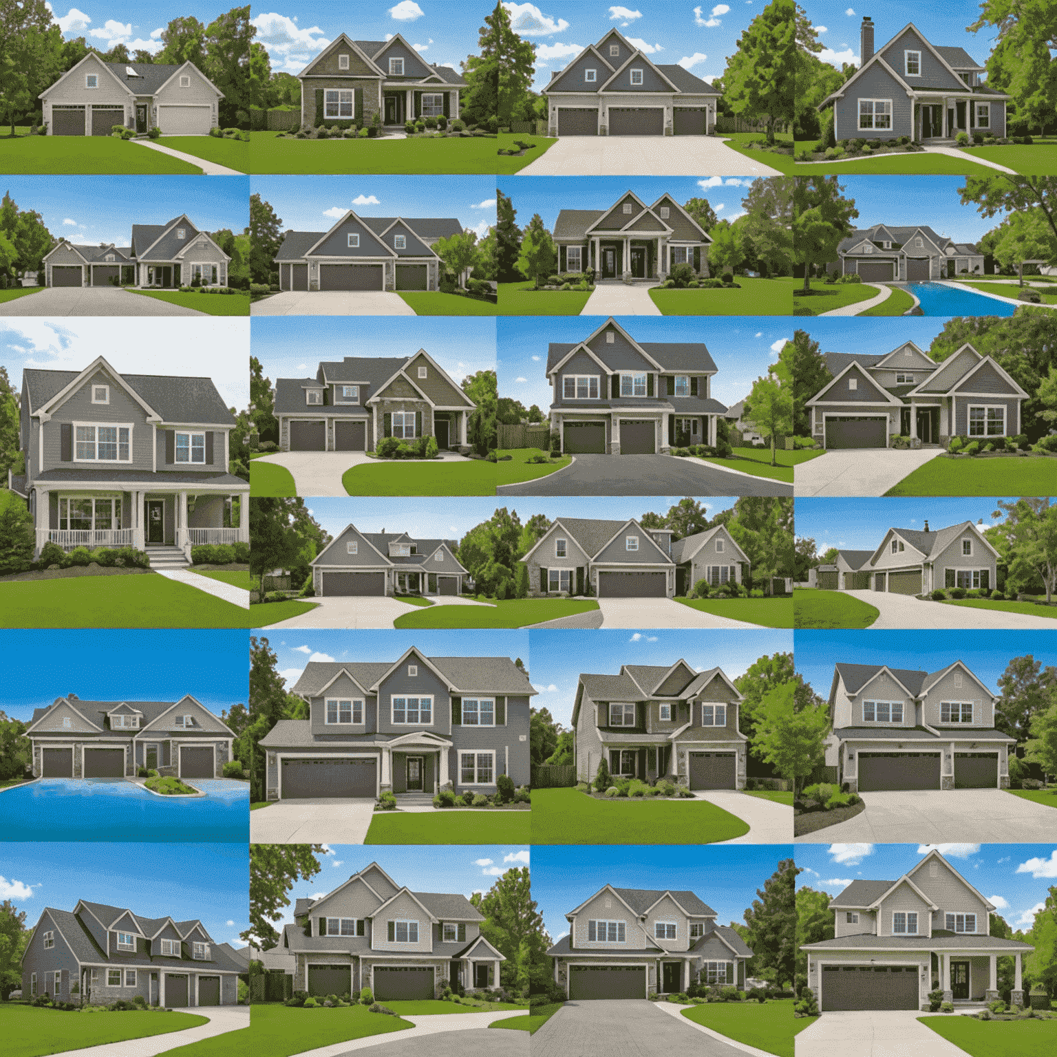 Collage de diferentes plataformas de marketing digital mostrando anuncios de propiedades inmobiliarias, incluyendo redes sociales, sitios web de bienes raíces y aplicaciones móviles
